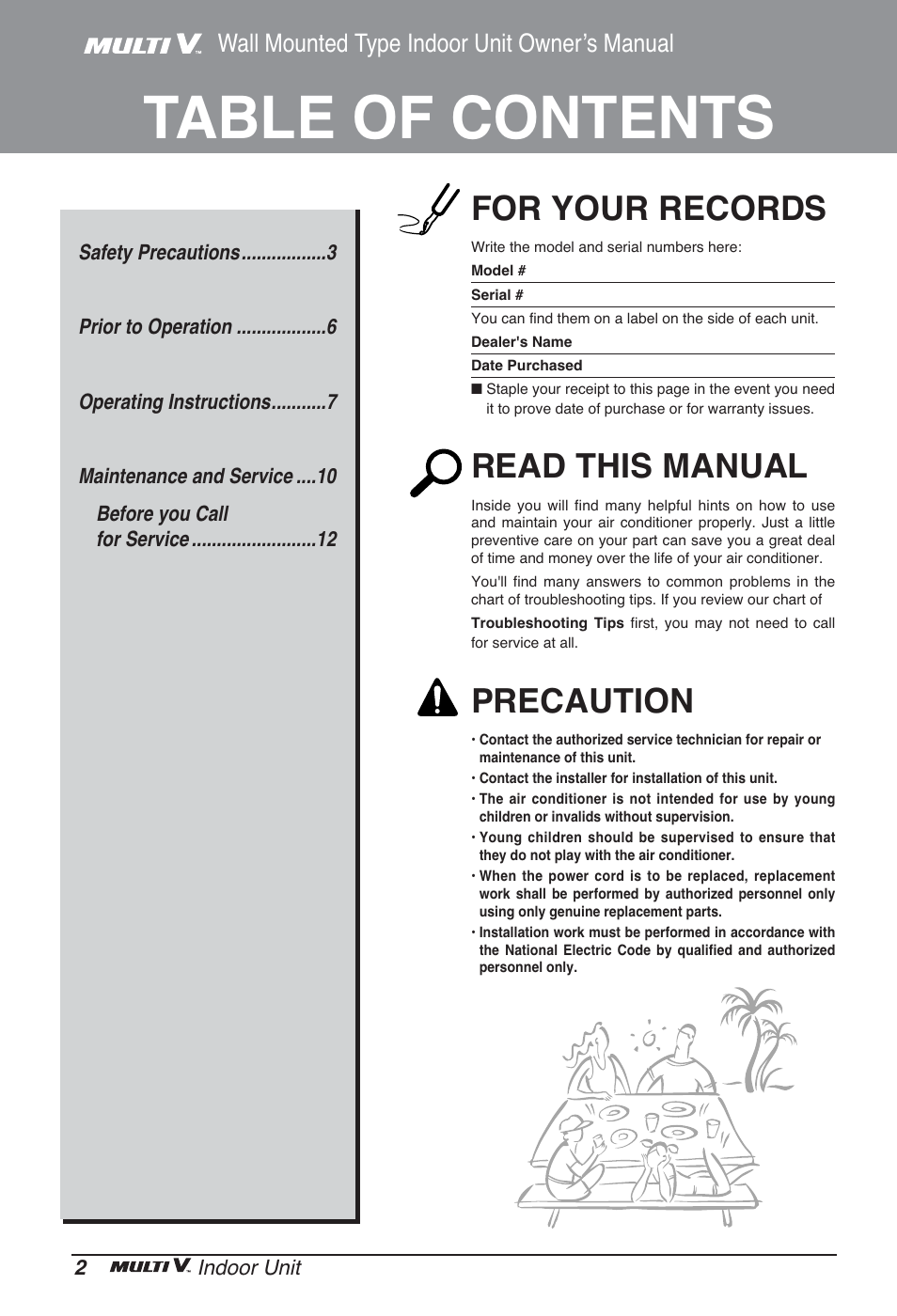 LG ARNU09GSEL2 User Manual | Page 2 / 205
