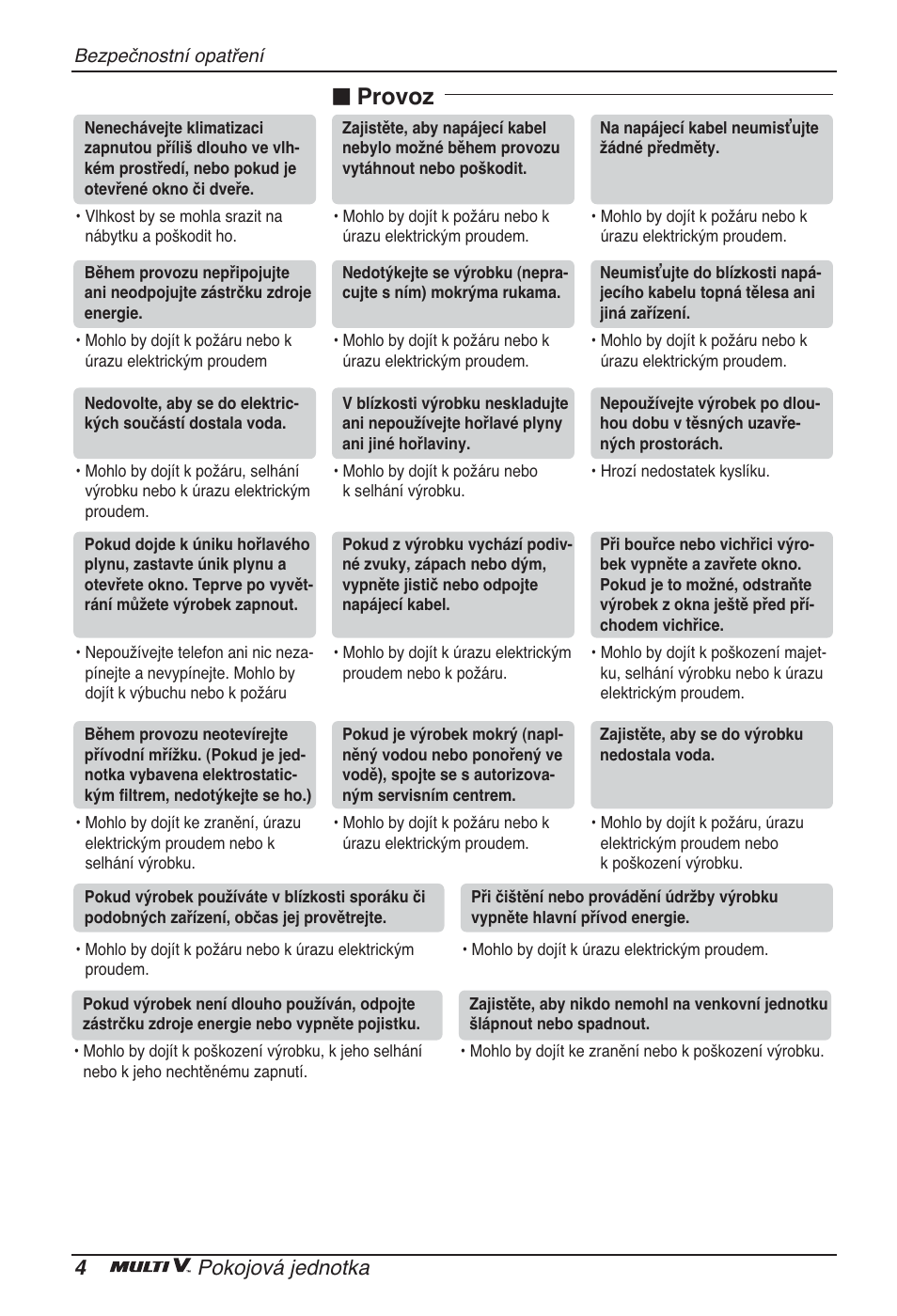 N provoz, 4pokojová jednotka | LG ARNU12GCEA2 User Manual | Page 124 / 205