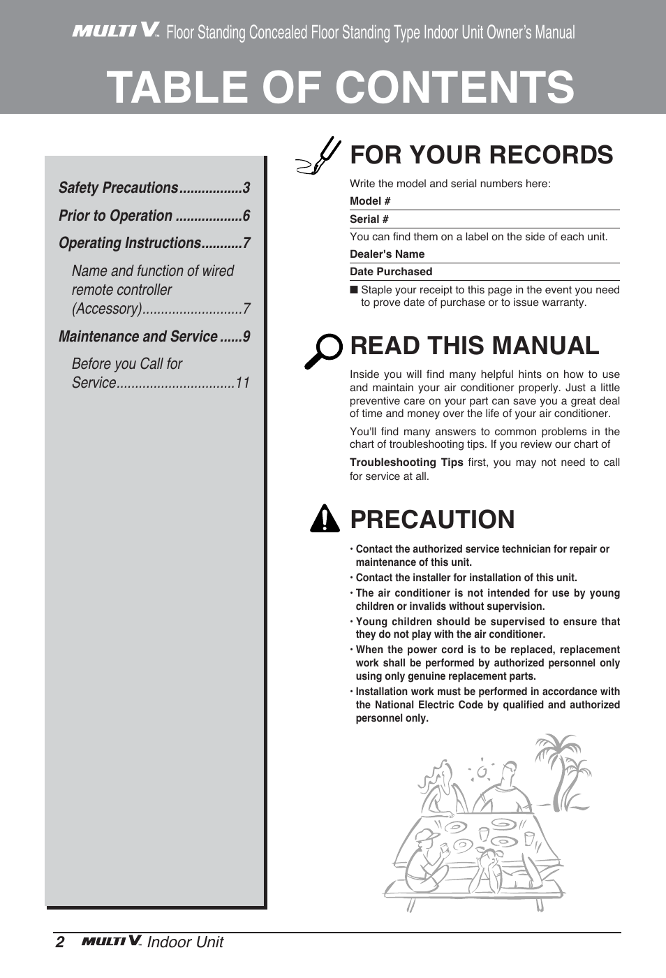 LG ARNU12GCEA2 User Manual | Page 2 / 205