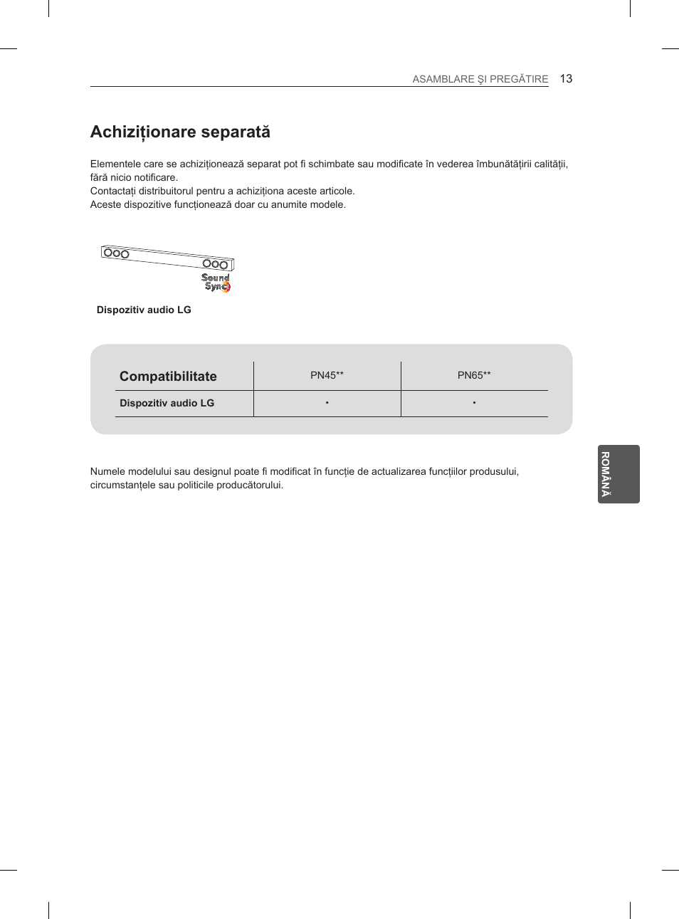 Achiziţionare separată | LG 50PN6500 User Manual | Page 120 / 371