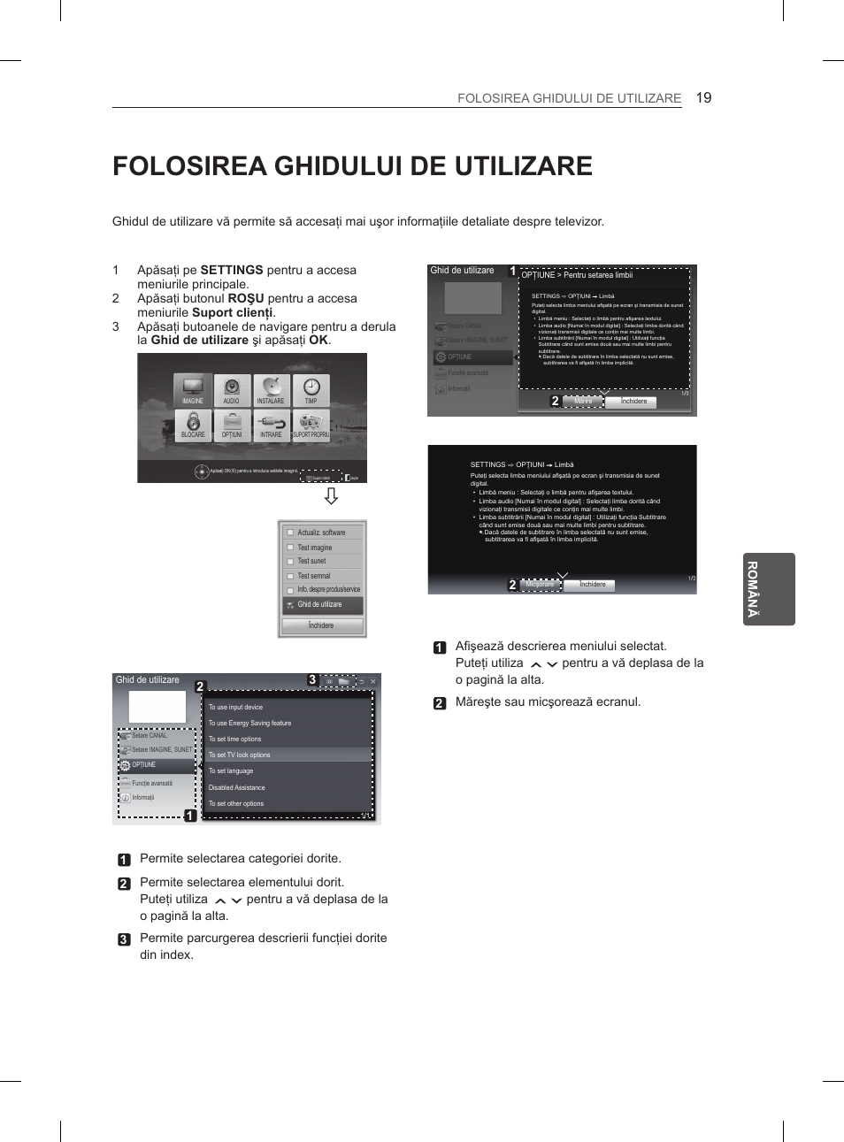 Folosirea ghidului de utilizare, Ro română folosirea ghidului de utilizare | LG 50PN6500 User Manual | Page 126 / 371