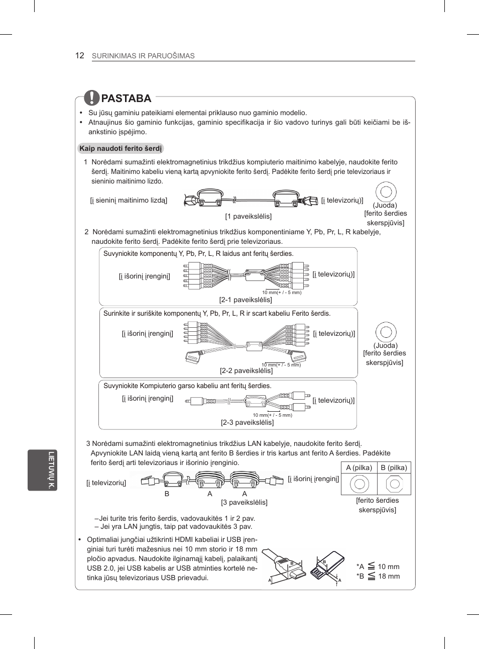 Pastaba | LG 50PN6500 User Manual | Page 179 / 371