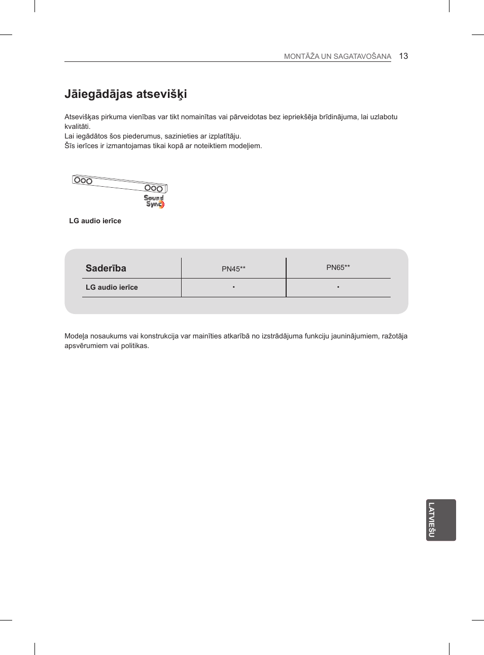 Jāiegādājas atsevišķi | LG 50PN6500 User Manual | Page 200 / 371