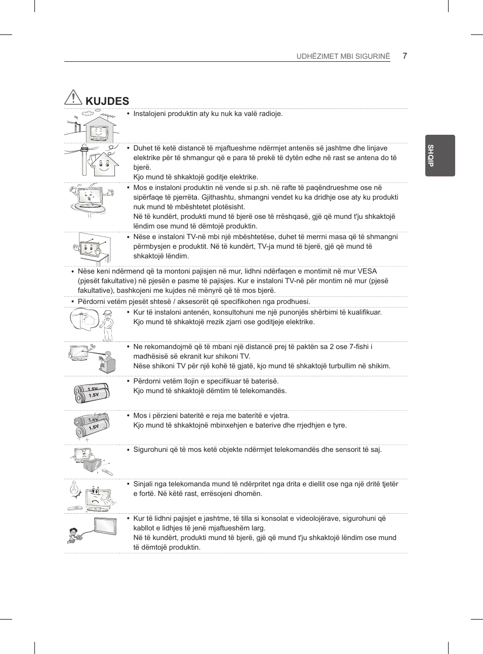 Kujdes | LG 50PN6500 User Manual | Page 234 / 371