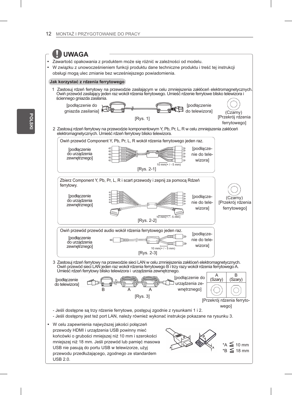 Uwaga | LG 50PN6500 User Manual | Page 59 / 371