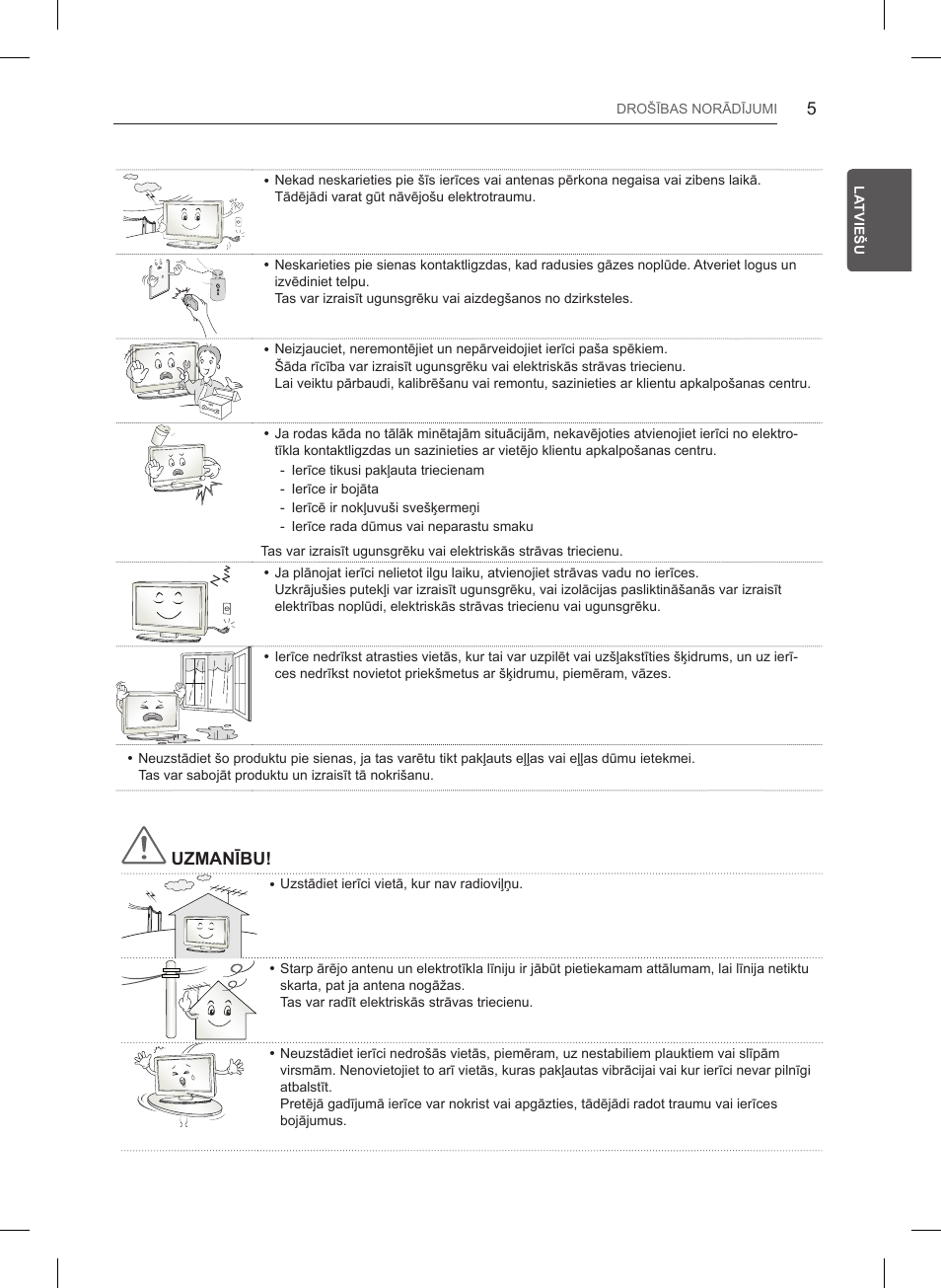 Uzmanību | LG 55LB561V User Manual | Page 281 / 480