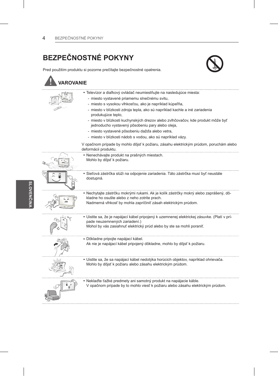 Bezpečnostné pokyny | LG 55UB850V User Manual | Page 199 / 607