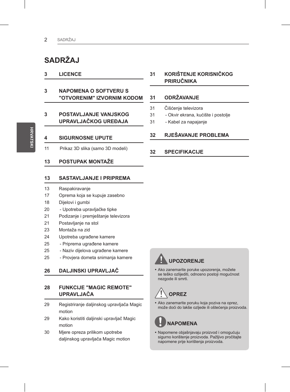 Sadržaj | LG 55UB850V User Manual | Page 435 / 607