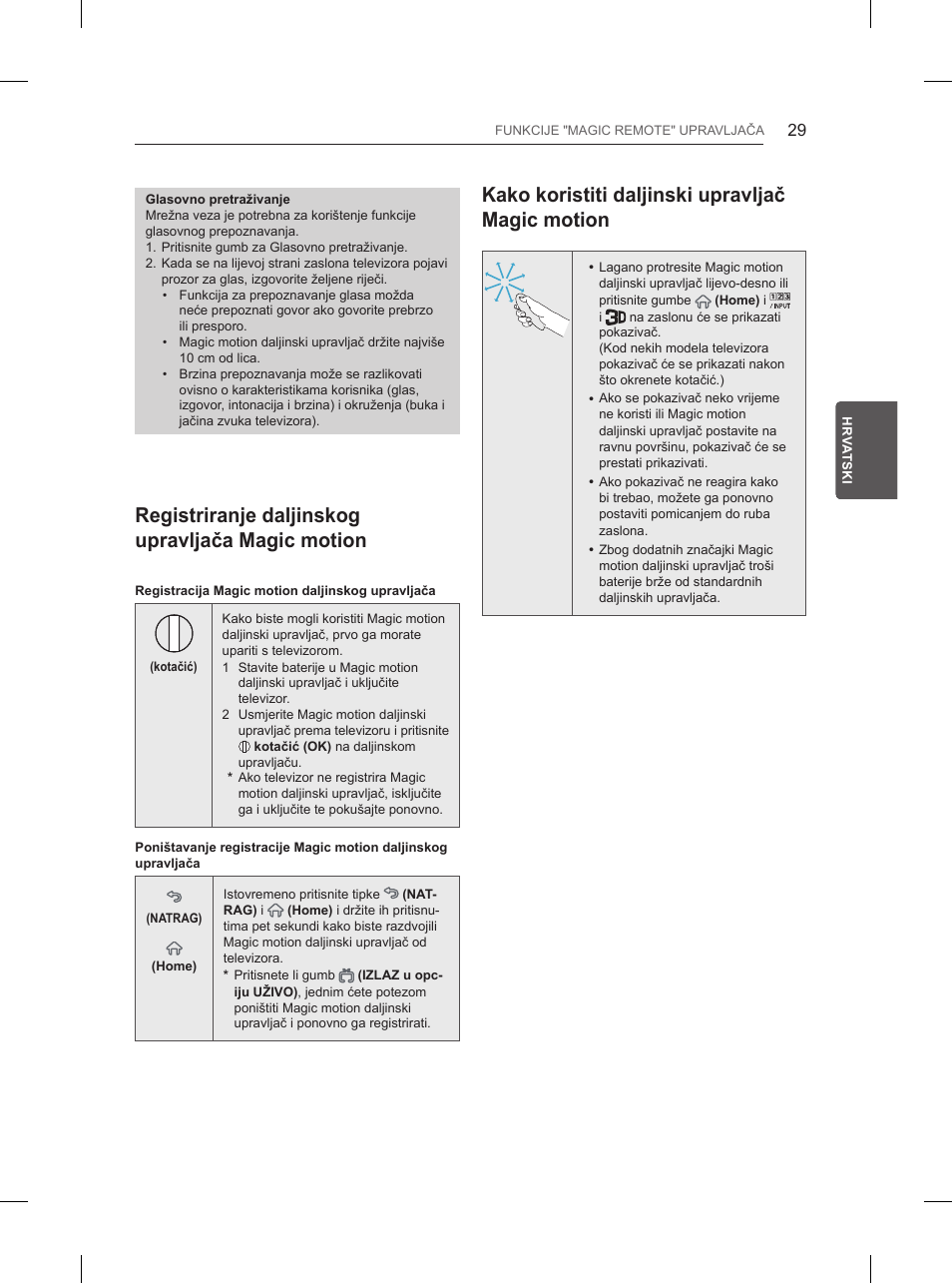 Registriranje daljinskog upravljača magic motion, Kako koristiti daljinski upravljač magic motion | LG 55UB850V User Manual | Page 462 / 607