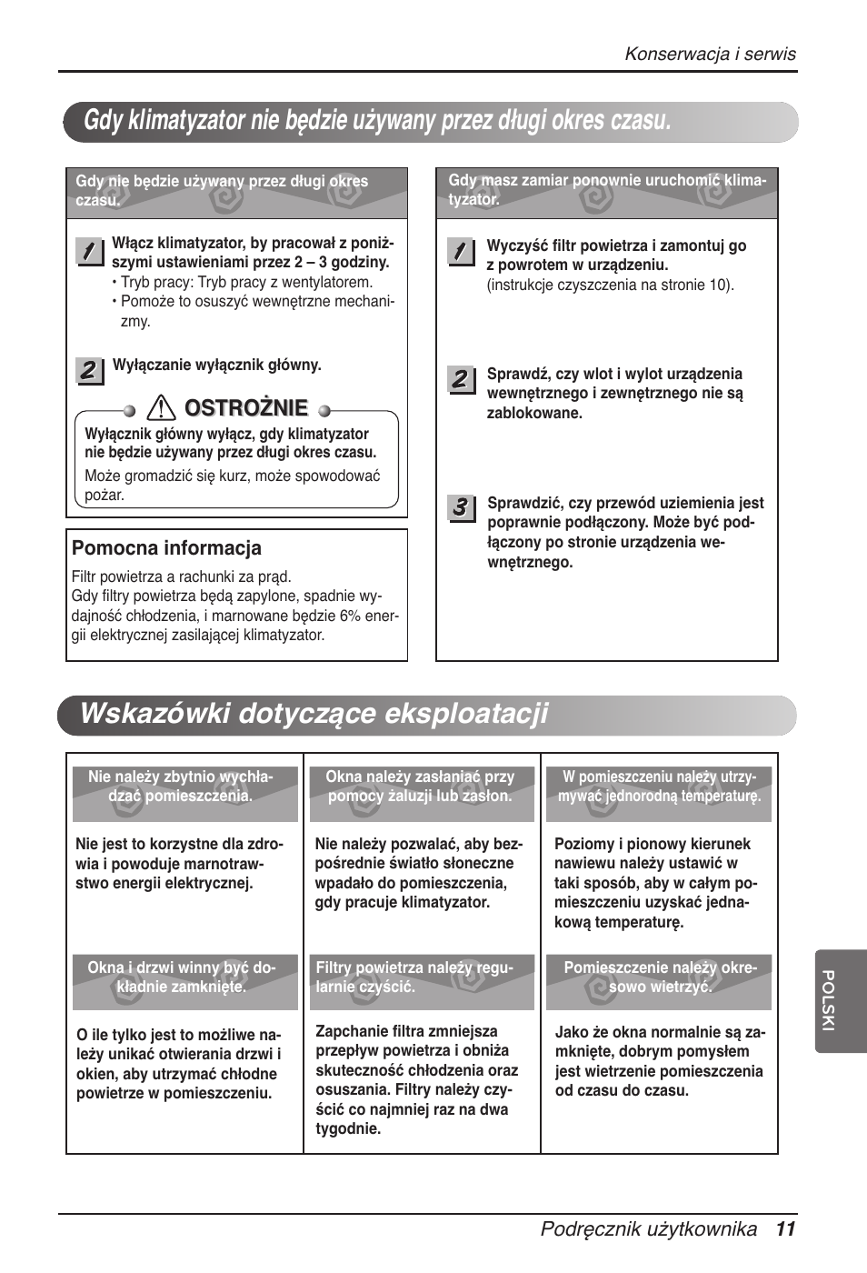 Ostrożnie | LG ARNU18GVJA2 User Manual | Page 107 / 205