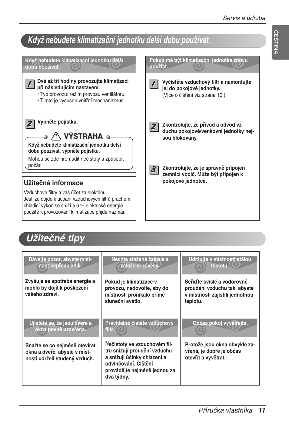 Výstraha | LG ARNU18GVJA2 User Manual | Page 131 / 205