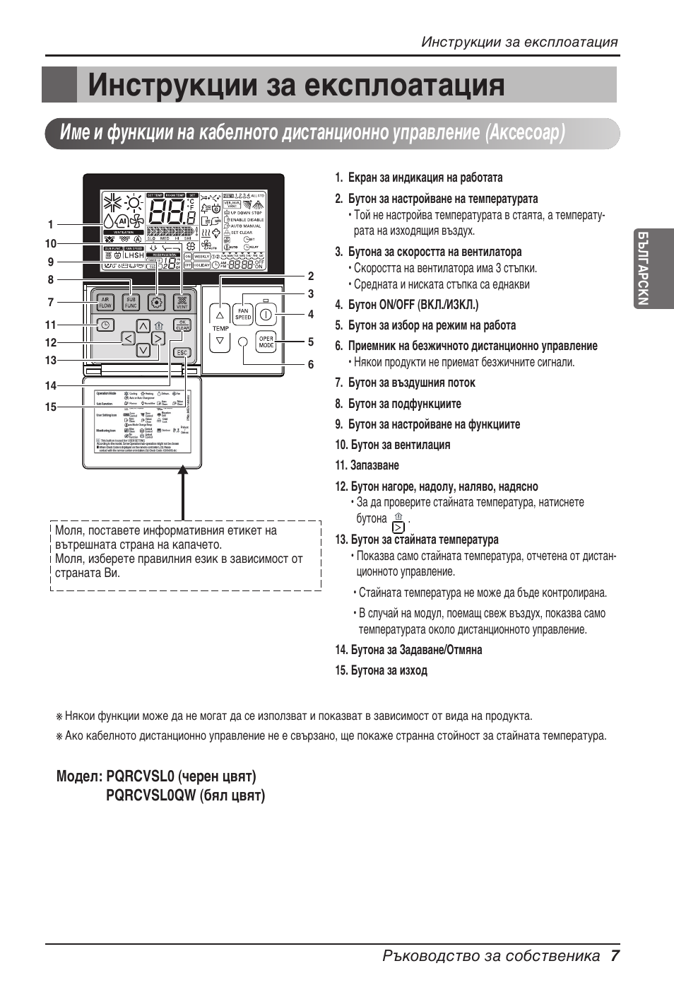 Инструкции за експлоатация | LG ARNU18GVJA2 User Manual | Page 151 / 205