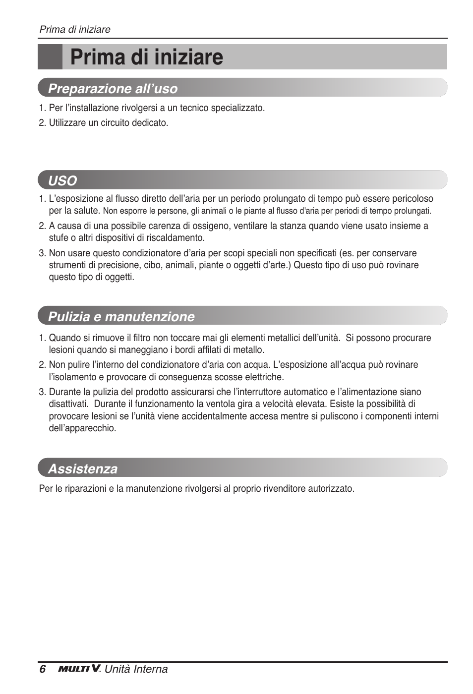 Prima di iniziare | LG ARNU18GVJA2 User Manual | Page 18 / 205