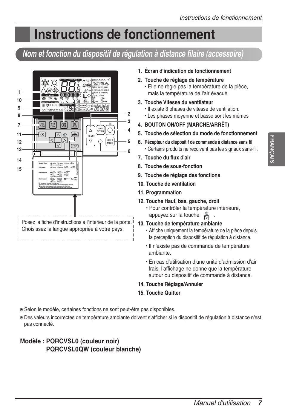 Instructions de fonctionnement | LG ARNU18GVJA2 User Manual | Page 43 / 205