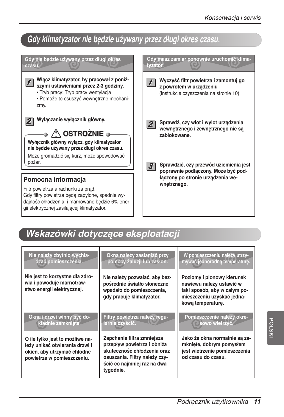 Ostrożnie | LG ARNU07GTJC2 User Manual | Page 107 / 205