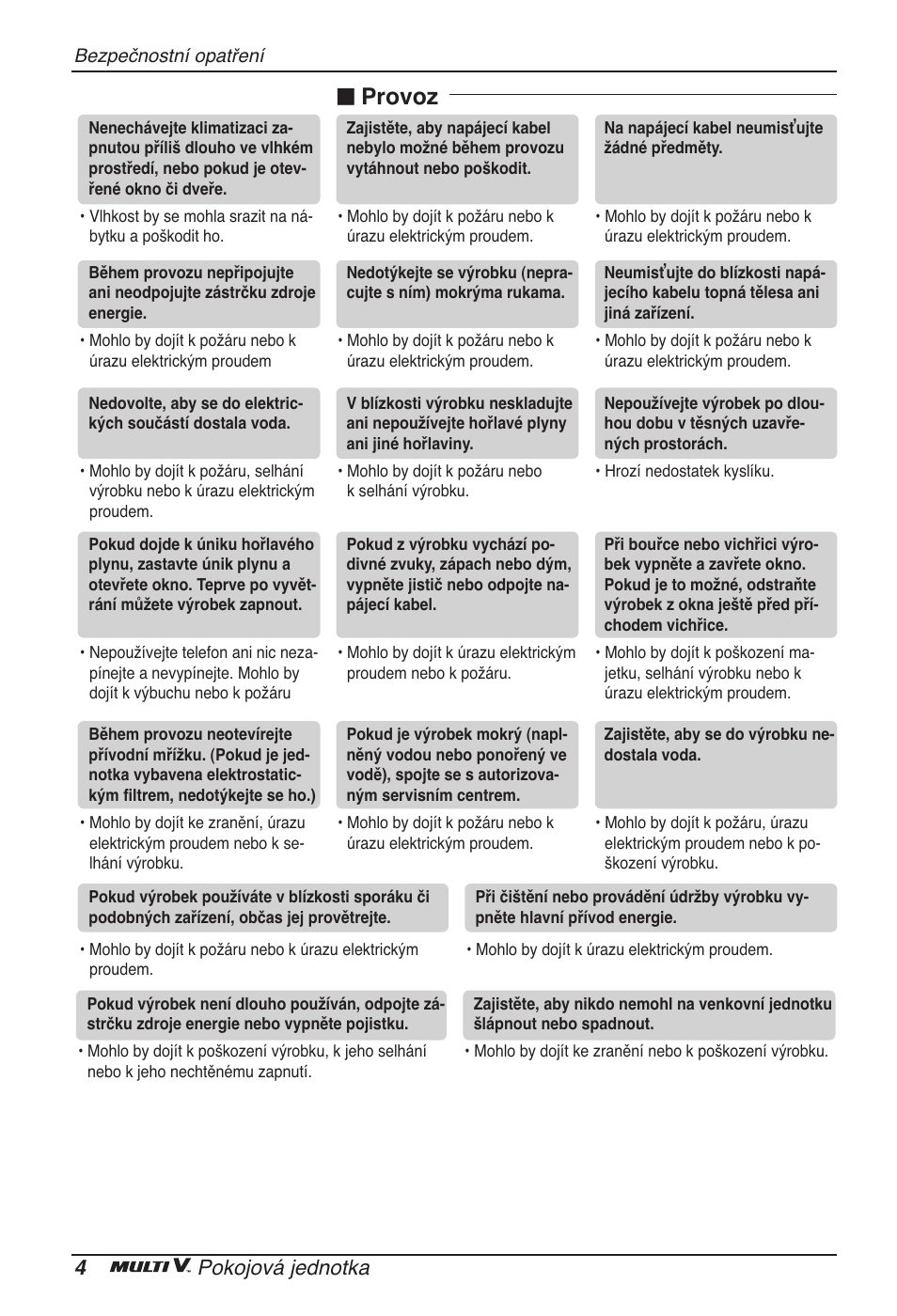 N provoz, 4pokojová jednotka | LG ARNU07GTJC2 User Manual | Page 124 / 205