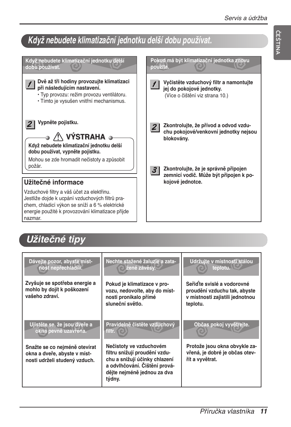 Výstraha | LG ARNU07GTJC2 User Manual | Page 131 / 205