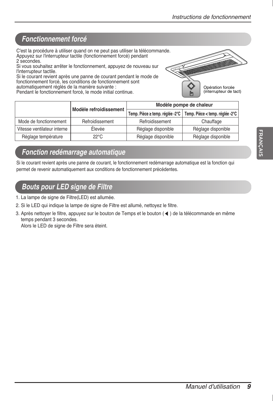 Manuel d'utilisation 9 | LG ARNU07GTJC2 User Manual | Page 45 / 205