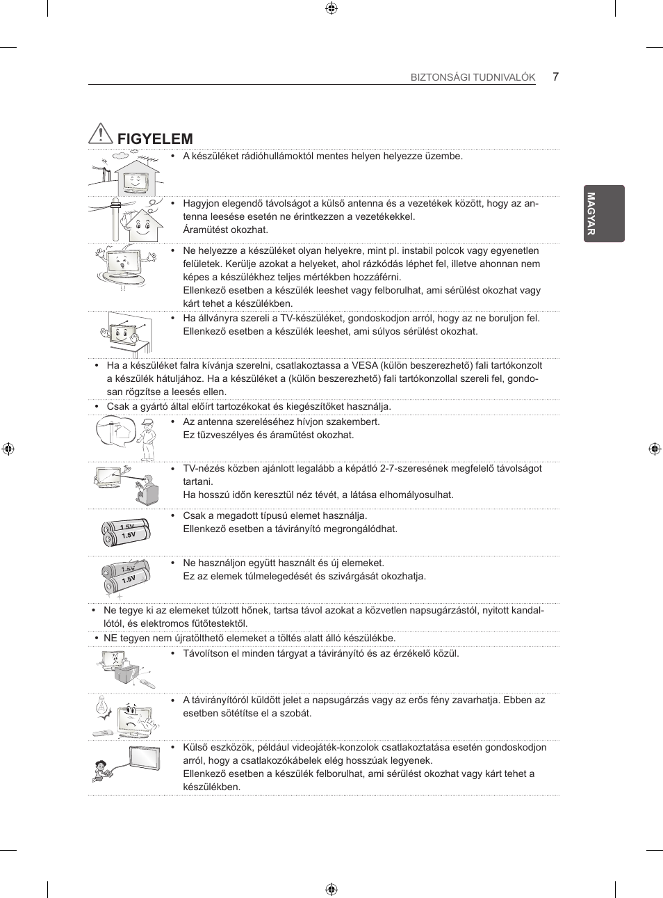 Figyelem | LG 50PN450B User Manual | Page 72 / 371