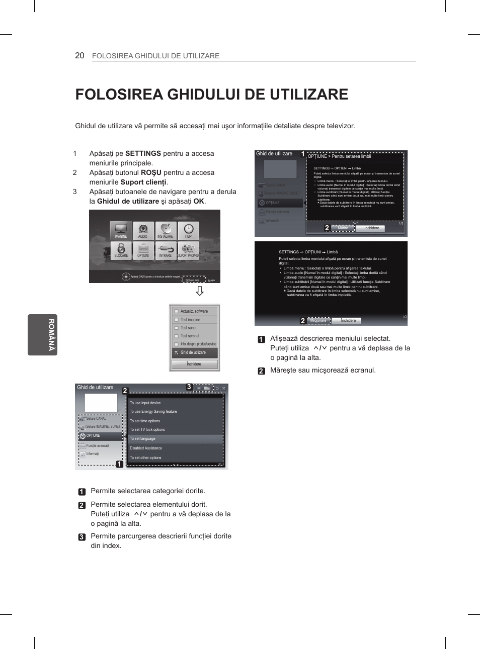 Folosirea ghidului de utilizare, Ro română folosirea ghidului de utilizare | LG 32LS3590 User Manual | Page 141 / 399