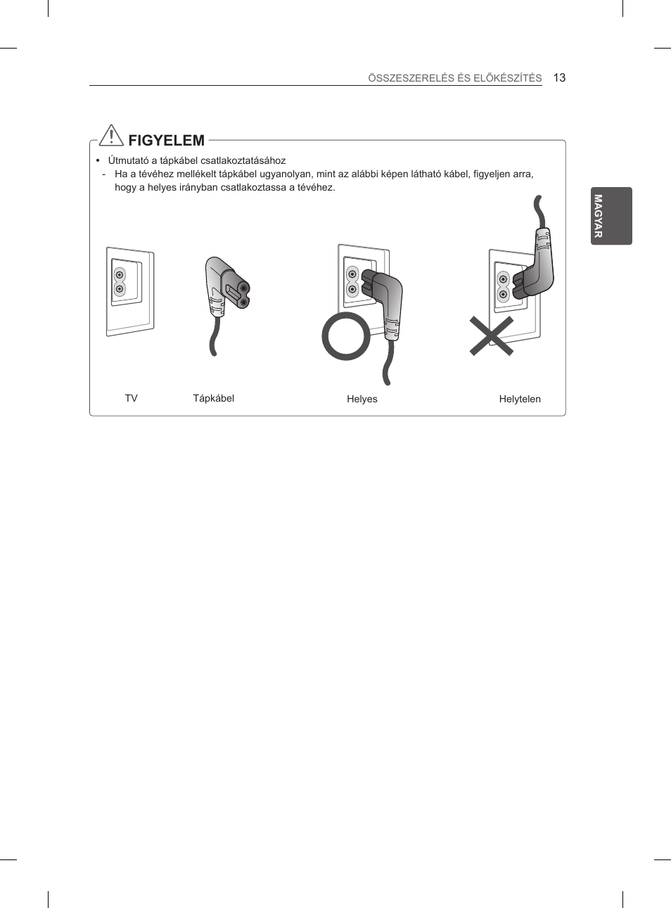 Figyelem | LG 32LS3590 User Manual | Page 46 / 399