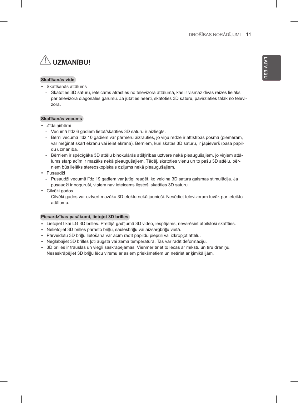 Uzmanību | LG 65LA965V User Manual | Page 350 / 559