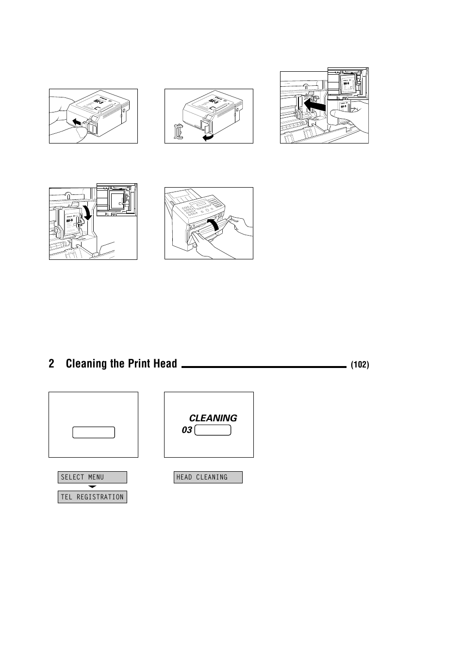 2cleaning the print head, Cleaning 03 | Canon MultiPASS 10 User Manual | Page 12 / 16