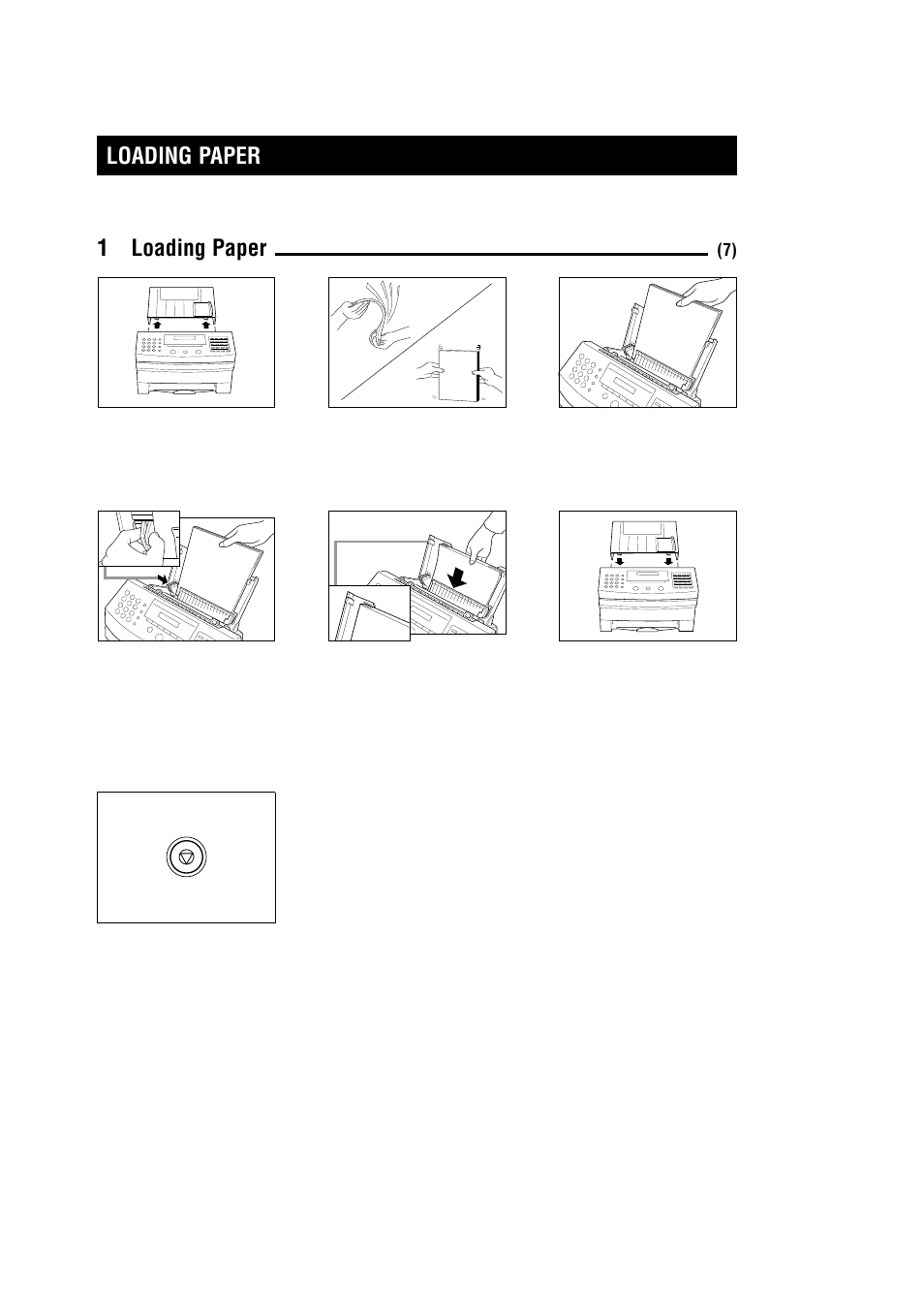 Loading paper, 1loading paper, Canon multipass 10 qrg english 13 | Canon MultiPASS 10 User Manual | Page 13 / 16