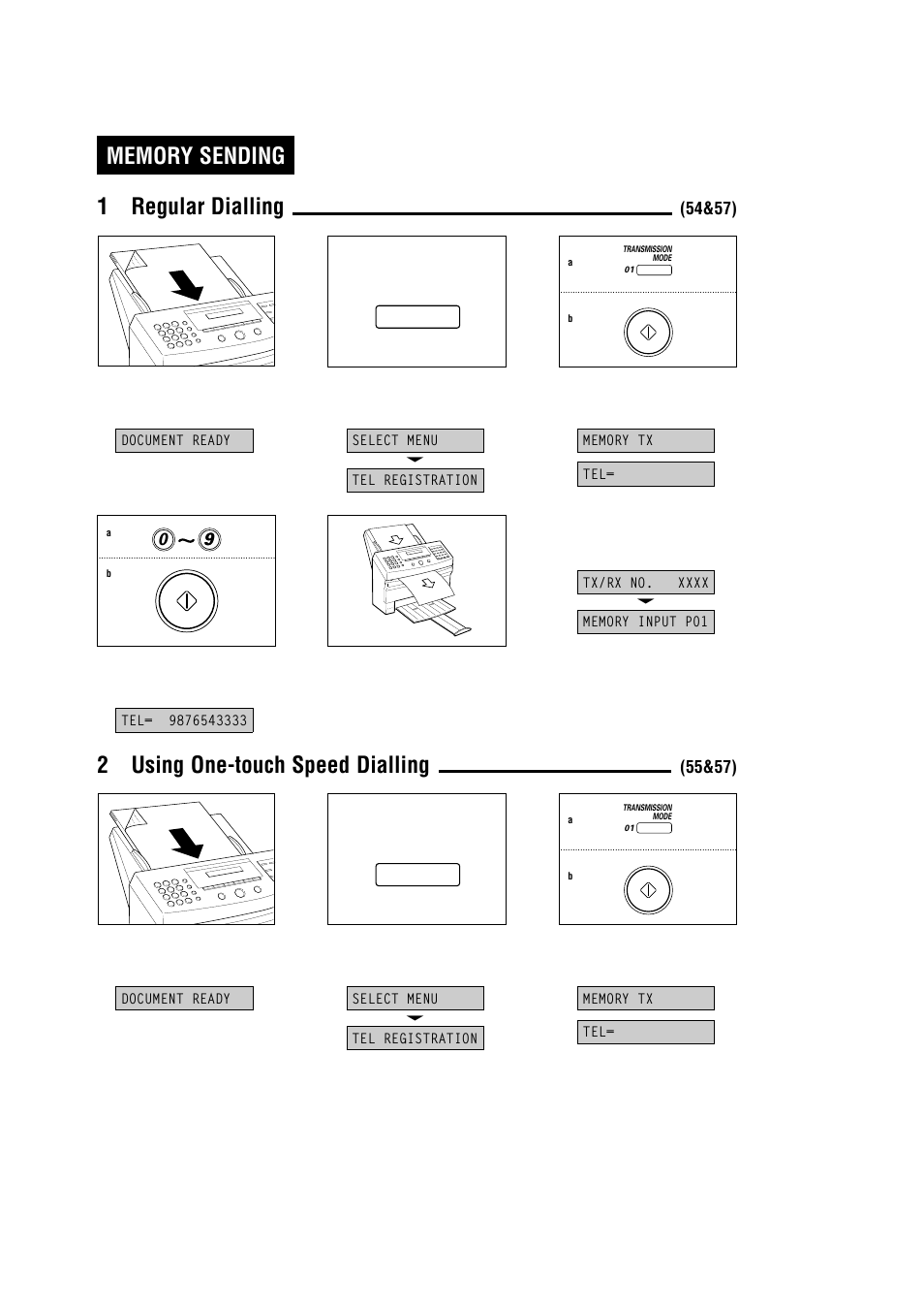 1regular dialling, 2using one-touch speed dialling | Canon MultiPASS 10 User Manual | Page 6 / 16