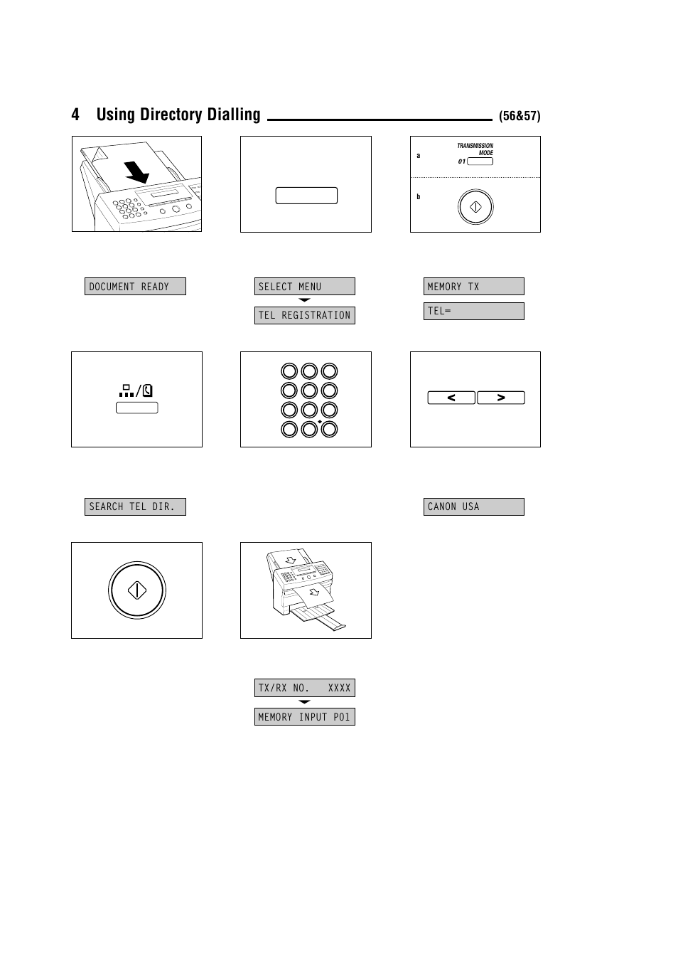 4using directory dialling | Canon MultiPASS 10 User Manual | Page 8 / 16