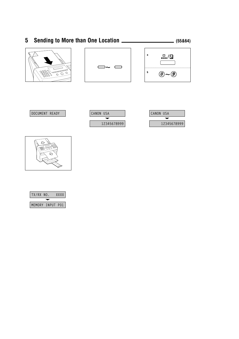 5sending to more than one location | Canon MultiPASS 10 User Manual | Page 9 / 16
