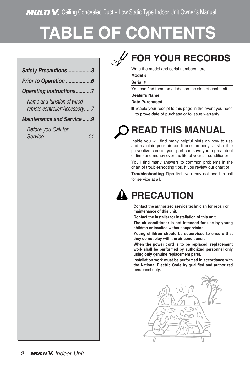 LG ARNU07GB3G2 User Manual | Page 2 / 193