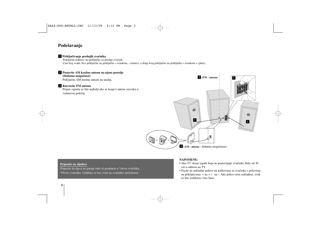 Podešavanje | LG XA64 User Manual | Page 34 / 104