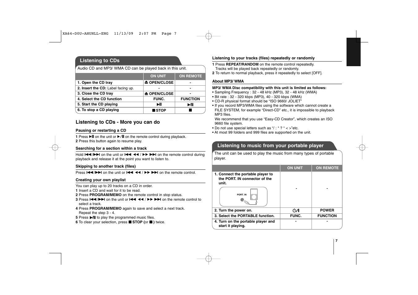 LG XA64 User Manual | Page 7 / 104