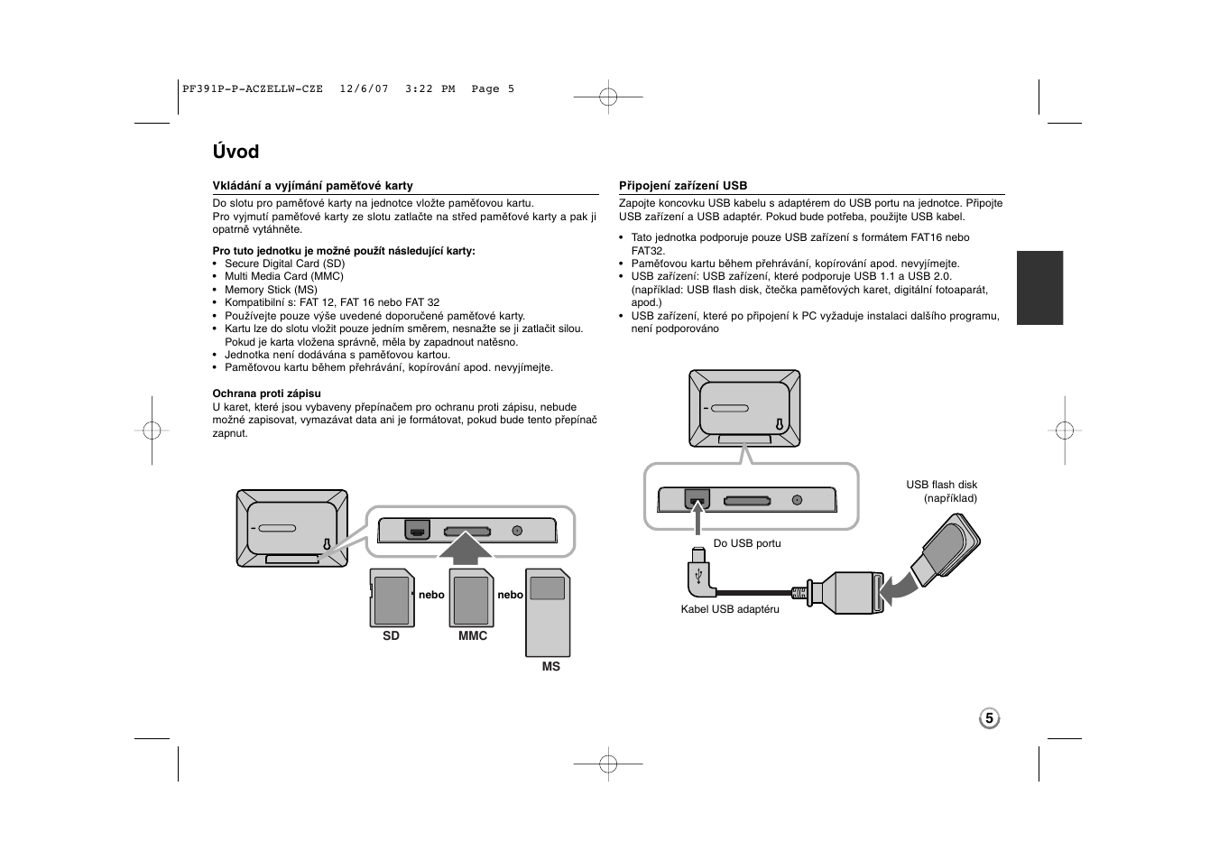 Úvod | LG PF391 User Manual | Page 21 / 80