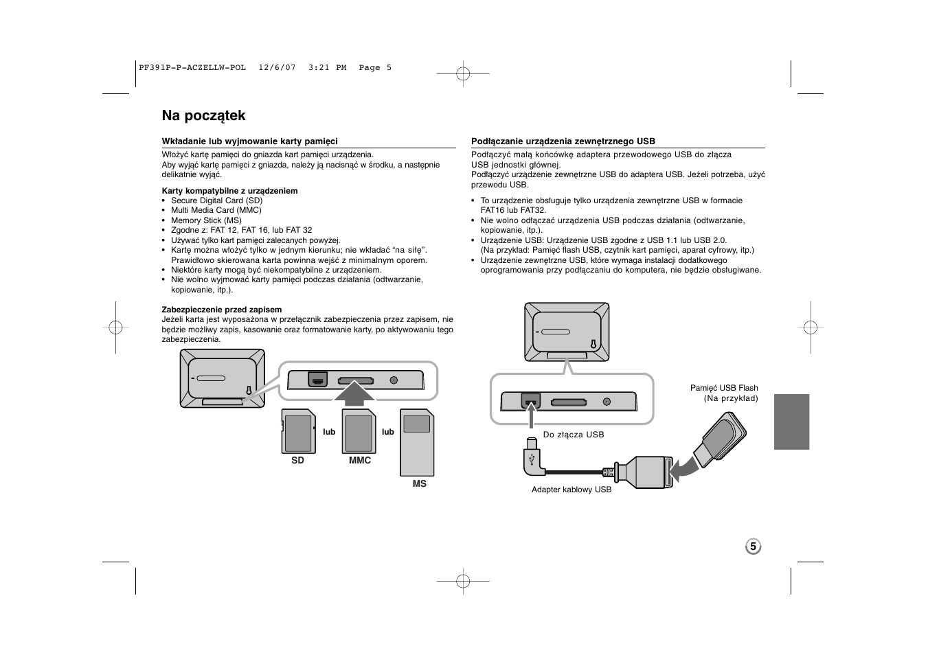 Na początek | LG PF391 User Manual | Page 69 / 80