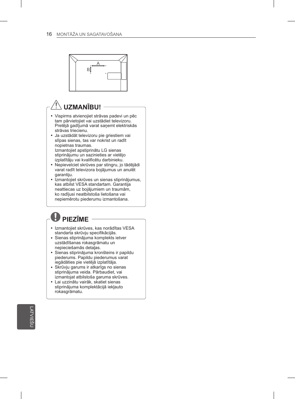 Uzmanību, Piezīme | LG 26LN450B User Manual | Page 203 / 375