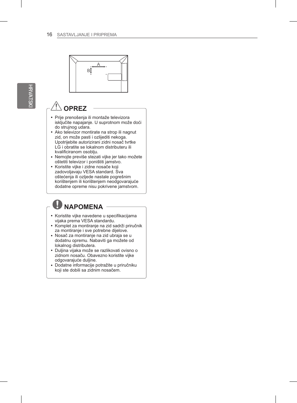 Oprez, Napomena | LG 26LN450B User Manual | Page 243 / 375