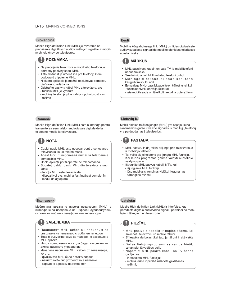 B-16 | LG 26LN450B User Manual | Page 343 / 375