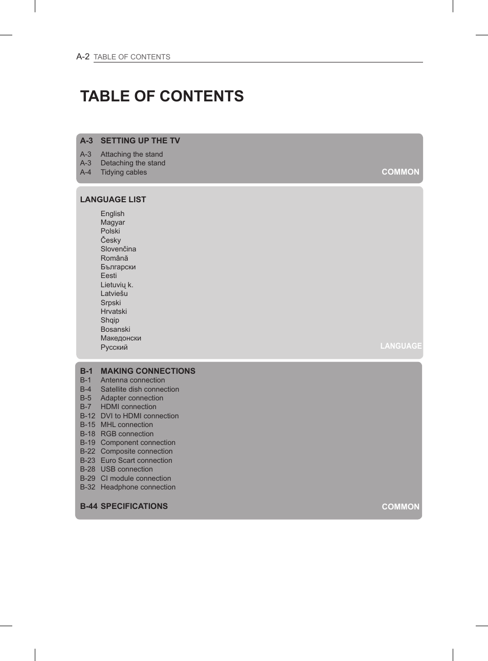 LG 26LN450B User Manual | Page 5 / 375