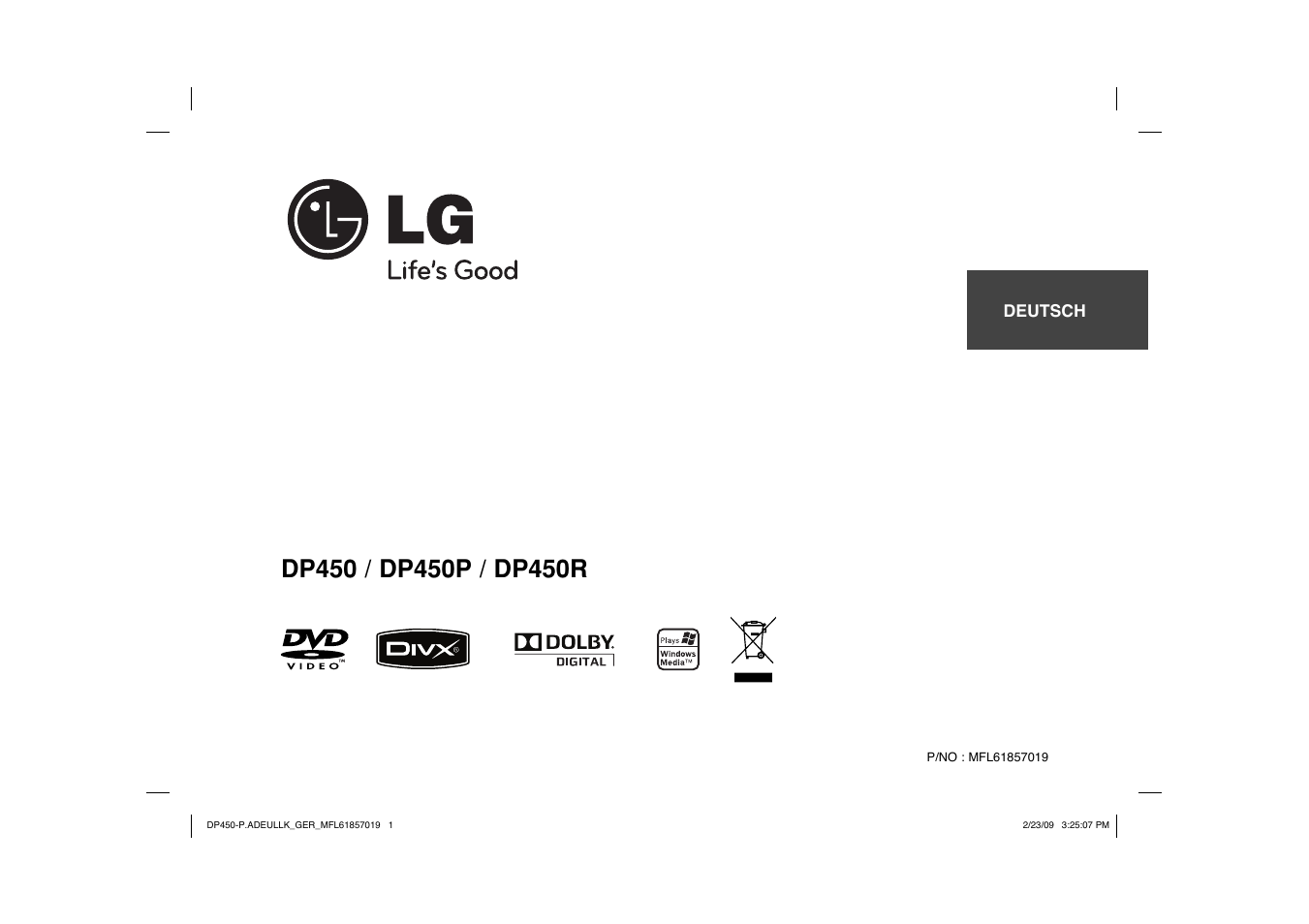 LG DP450 User Manual | Page 15 / 84