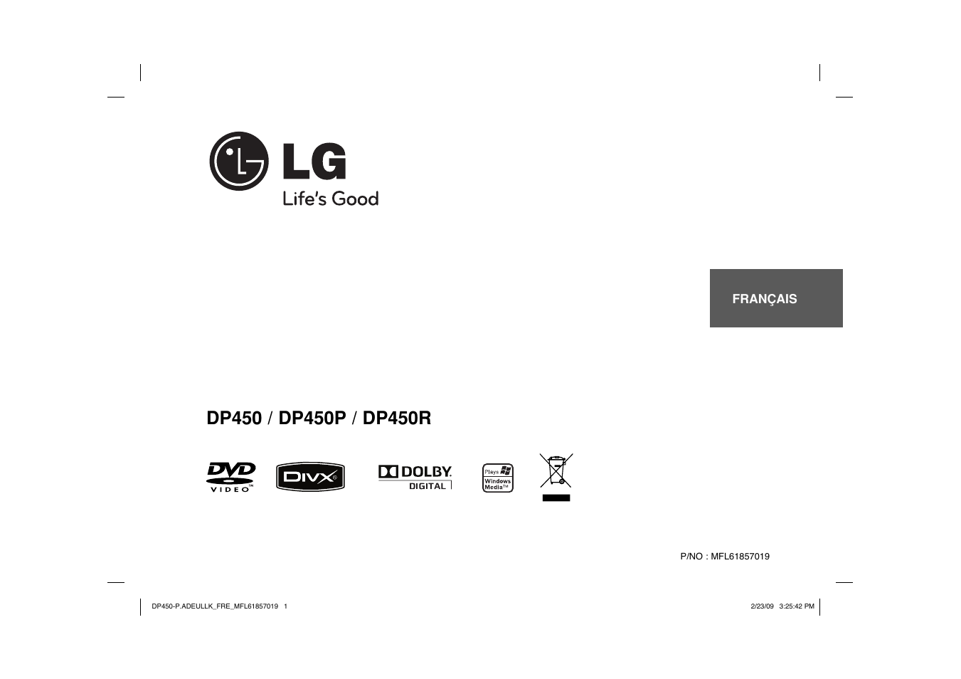 LG DP450 User Manual | Page 29 / 84