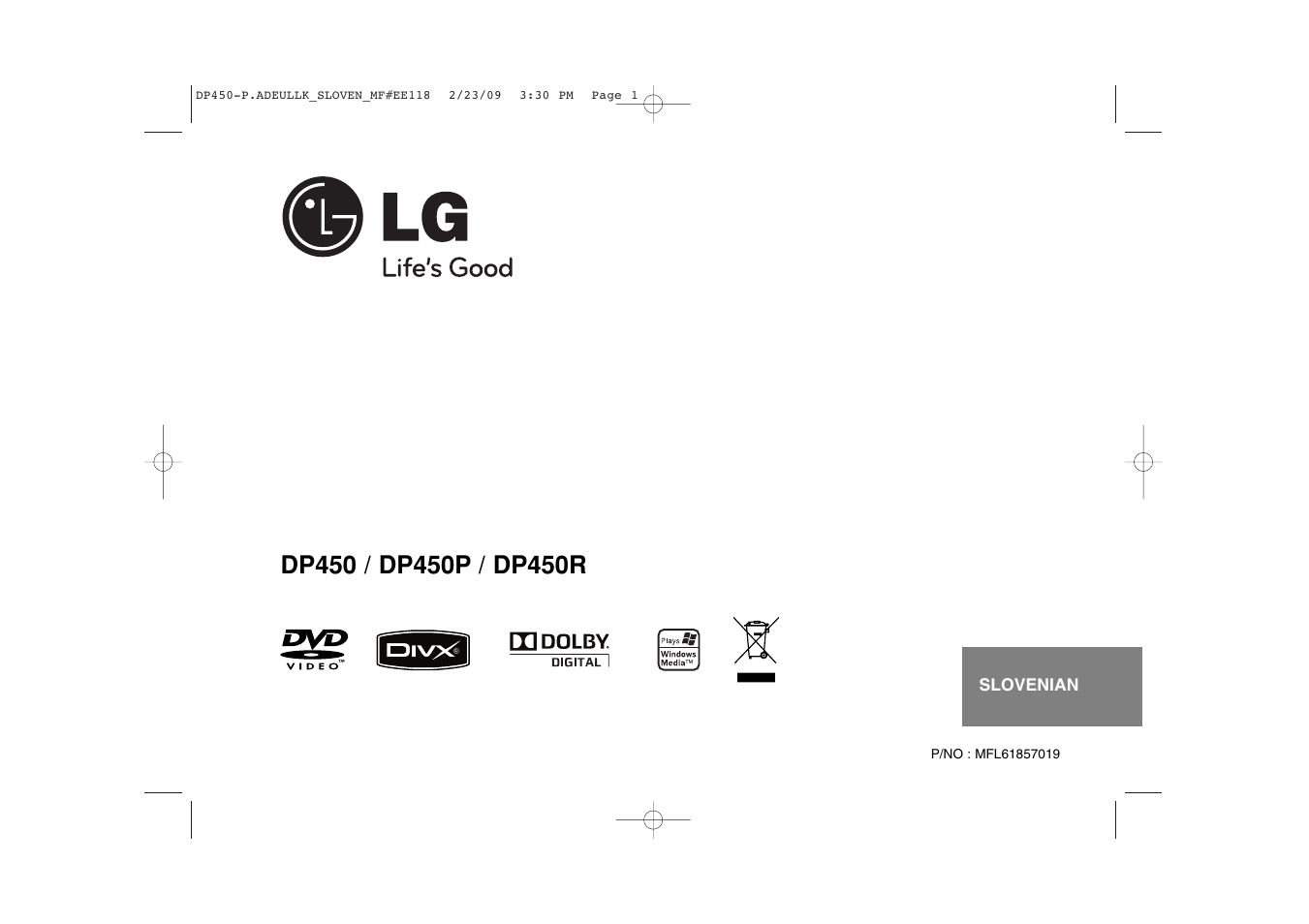 LG DP450 User Manual | Page 71 / 84