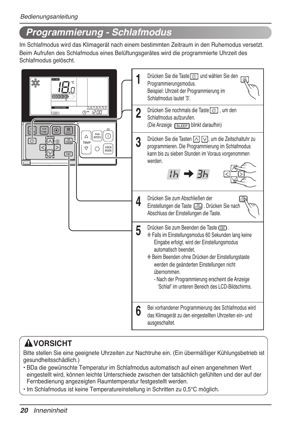 Programmierung - schlafmodus | LG UB60 User Manual | Page 116 / 457