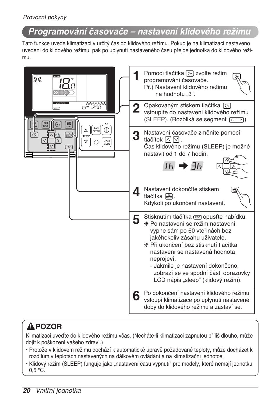 Programování časovače – nastavení klidového režimu | LG UB60 User Manual | Page 164 / 457