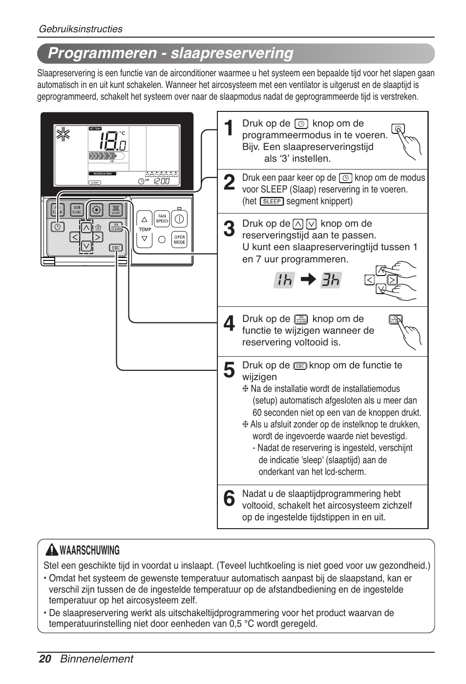 Programmeren - slaapreservering | LG UB60 User Manual | Page 188 / 457