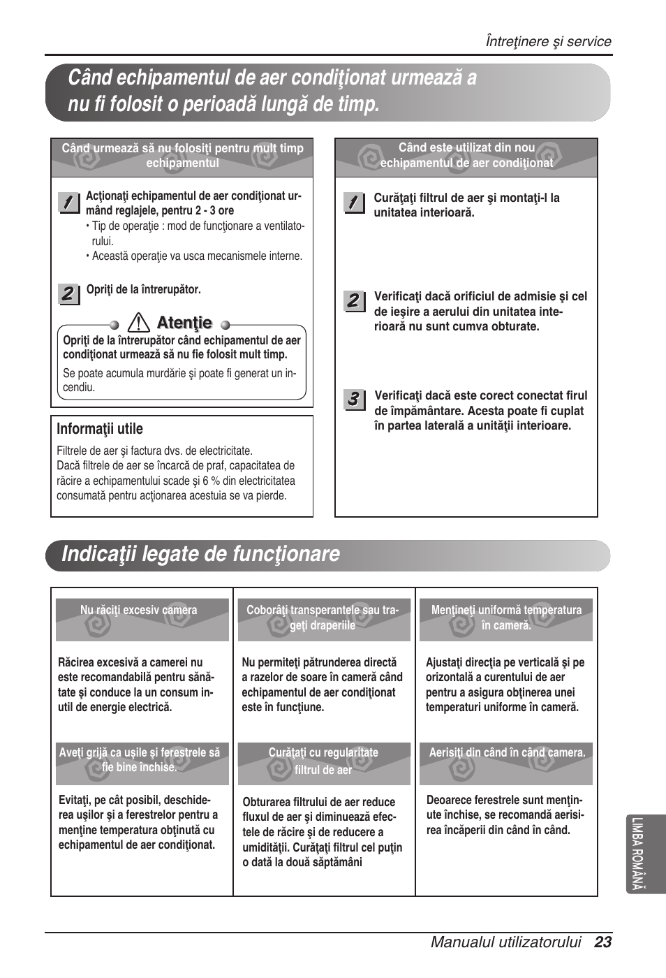 Atenţie | LG UB60 User Manual | Page 239 / 457