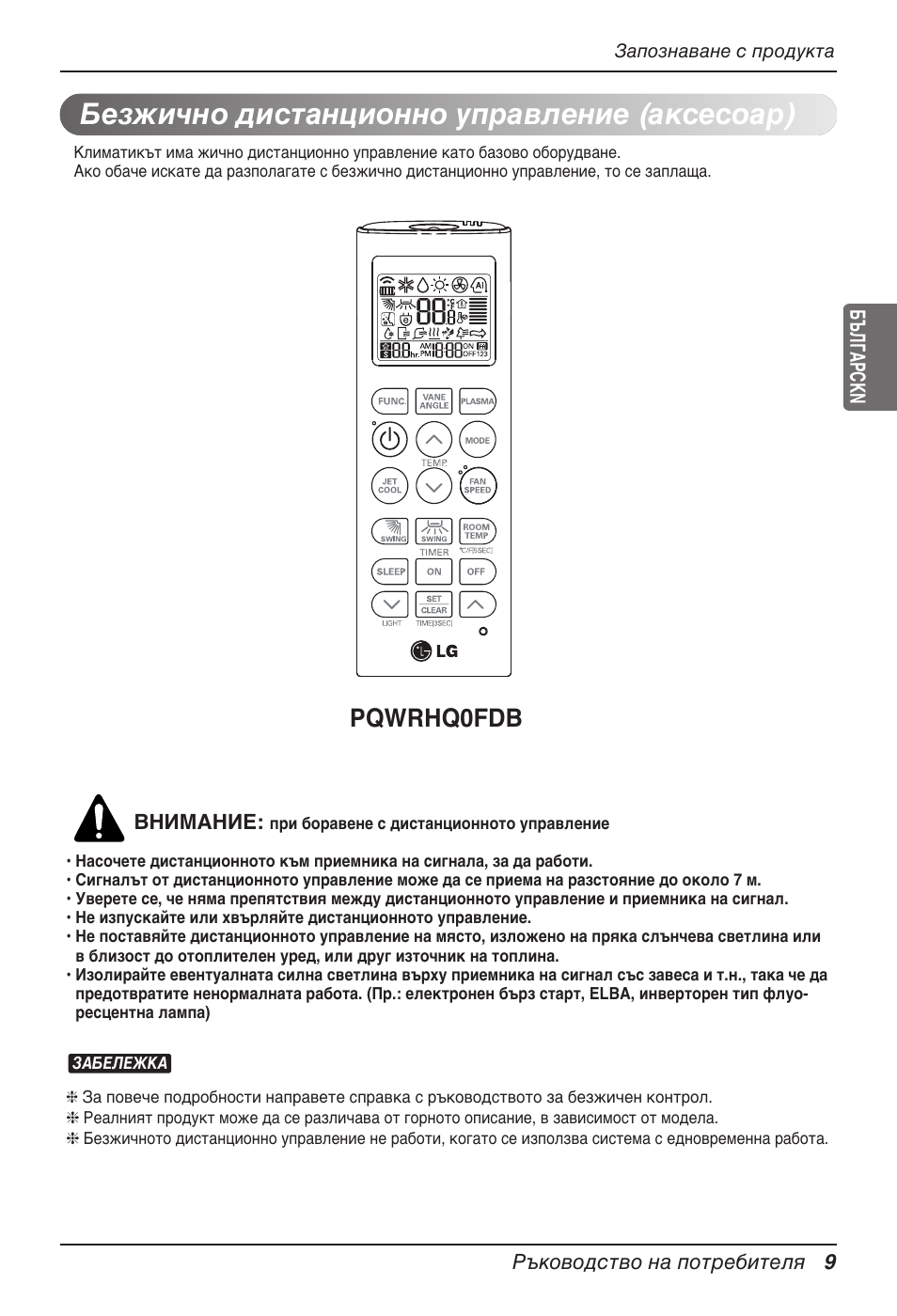 Безжично дистанционно управление (аксесоар), Pqwrhq0fdb | LG UB60 User Manual | Page 297 / 457