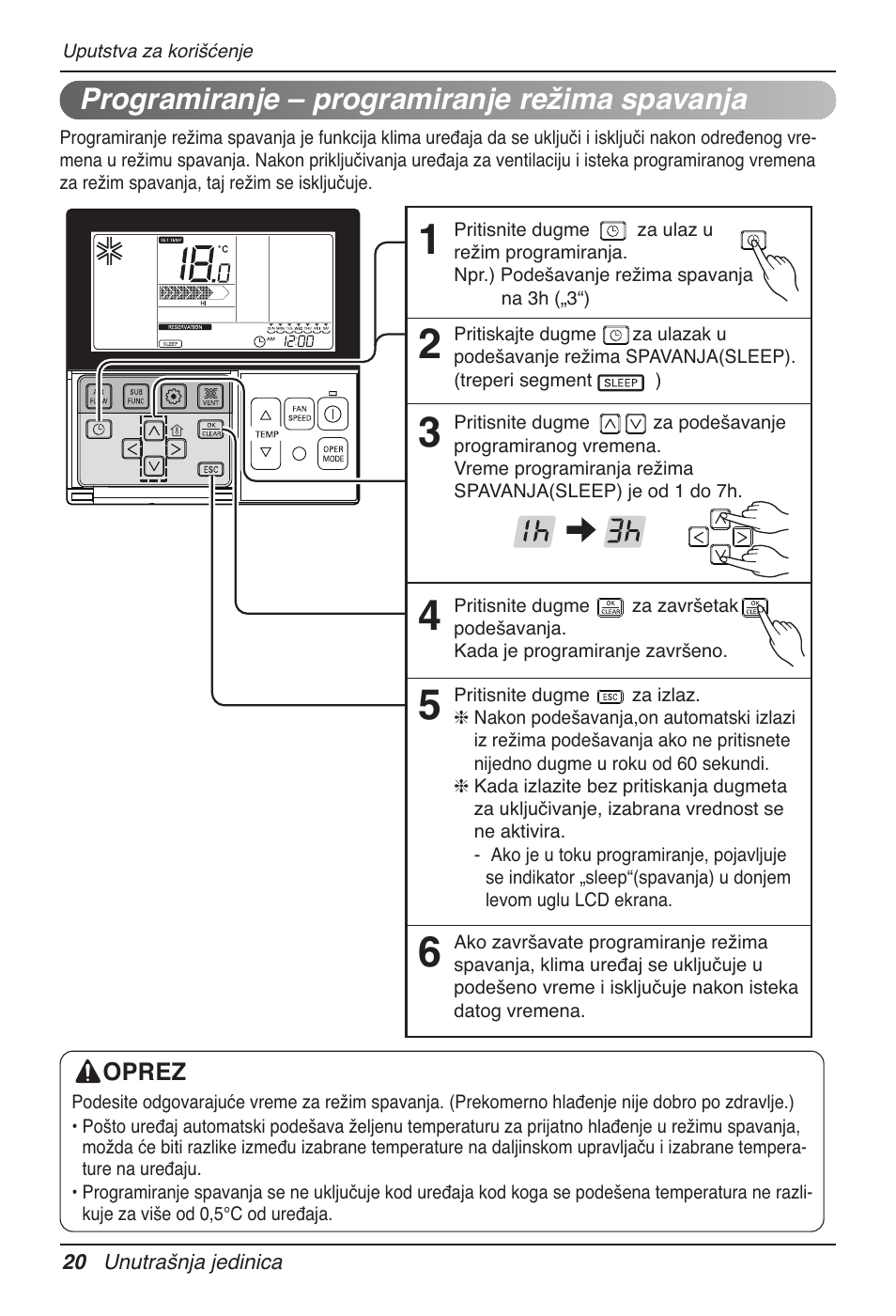 Programiranje – programiranje režima spavanja | LG UB60 User Manual | Page 332 / 457