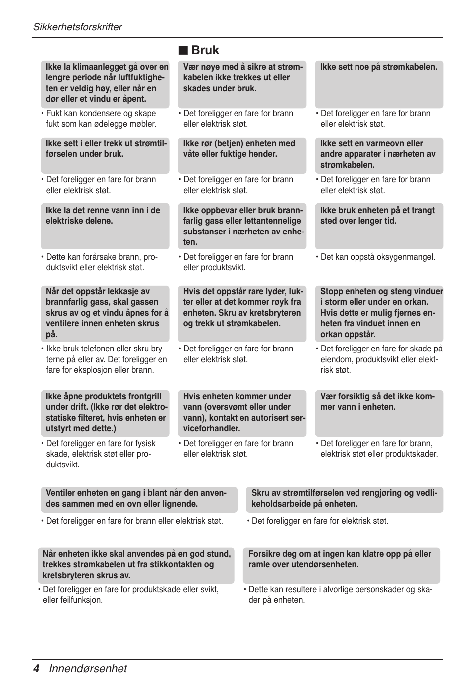 Bruk, 4 innendørsenhet | LG UB60 User Manual | Page 388 / 457